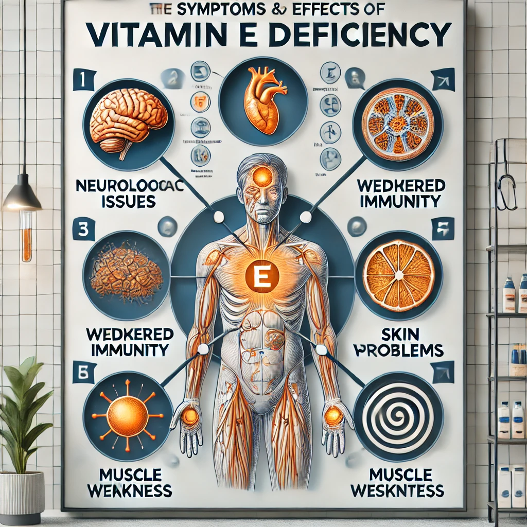 ### **Excerpt from the Article on Vitamin E**  

Vitamin E is a **fat-soluble antioxidant** that plays a crucial role in **cell protection, immune function, and skin health**. It helps **neutralize free radicals**, preventing oxidative stress that contributes to aging and chronic diseases. Found in **nuts, seeds, leafy greens, and vegetable oils**, Vitamin E is essential for **neurological function, cardiovascular health, and reproductive well-being**.  

A **deficiency in Vitamin E** can lead to **nerve damage, weakened immunity, vision problems, and muscle weakness**, particularly in those with **malabsorption disorders or very low-fat diets**. While supplementation can help, the **best time to take Vitamin E is with meals containing healthy fats**, as it enhances absorption.  

However, excessive intake of Vitamin E from supplements **can lead to bleeding disorders, digestive issues, and interference with other fat-soluble vitamins**. The safest way to maintain adequate levels is by consuming **a balanced diet rich in natural Vitamin E sources**, such as avocados, almonds, sunflower seeds, and spinach.